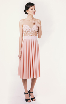 ILLANGO FASHION, AUDREY COLLECTION, elegant pink dress with flowers