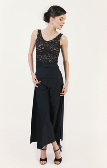 ILLANGO FASHION, AUDREY COLLECTION, elegant lace top with open sided pants