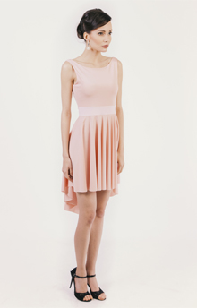ILLANGO FASHION, AUDREY COLLECTION, elegant pink dress with open back