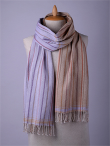 ILLANGO FASHION, HANDWOVEN SCARVES, striped cotton scarf