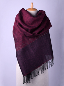 ILLANGO FASHION, HANDWOVEN SCARVES, linen scarf with silver threads