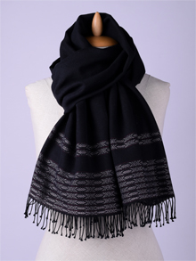 ILLANGO FASHION, HANDWOVEN SCARVES, cotton scarf with eye ornament